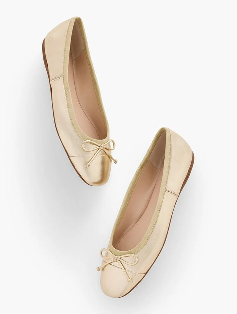 Blaine Metallic Nappa Ballet Flats