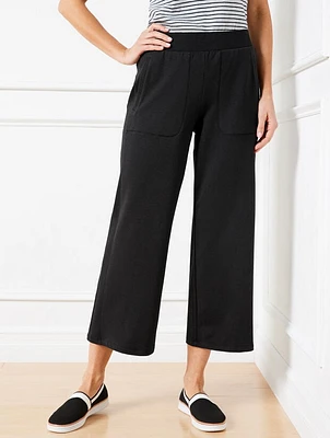 Modal French Terry Wide Crop Pants