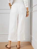 Talbots Nantucket Washed Linen Wide Leg Crop Pants