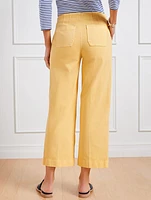 Crop Wide Leg Jeans - Garment Dye