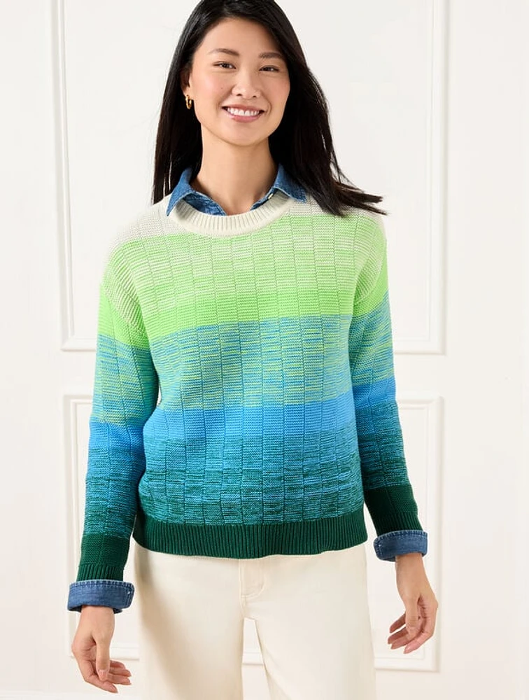 Combed Cotton Sweater - Ombré