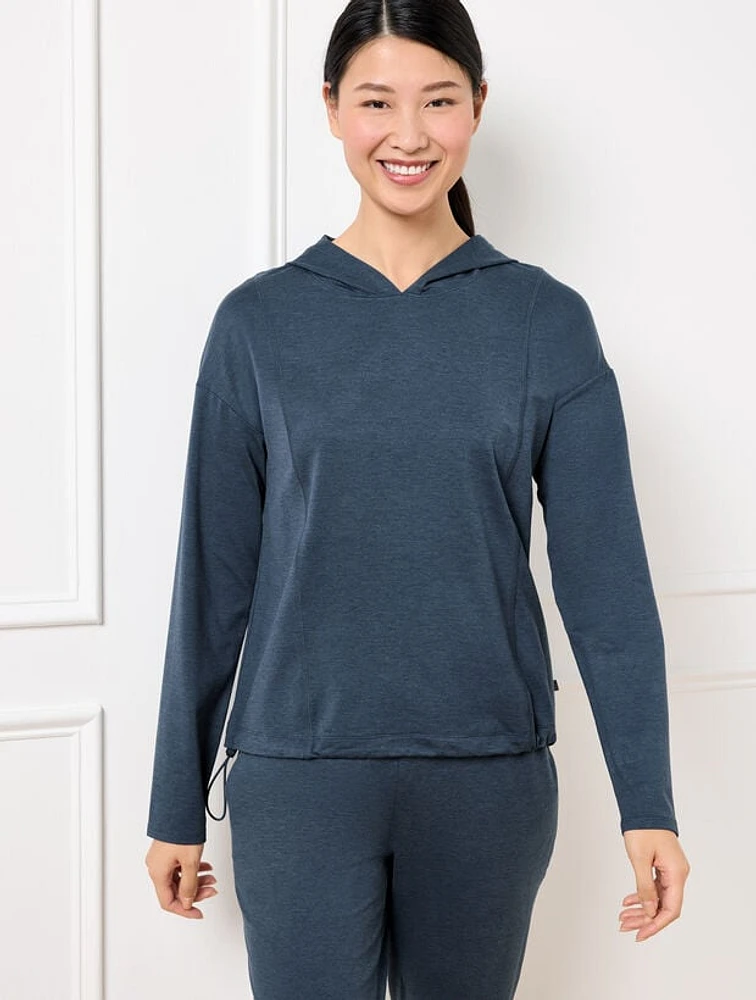 Buttery Soft Easy Knit Bungee Hem Hoodie