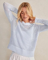 Organic Cotton Texture Block Sweater