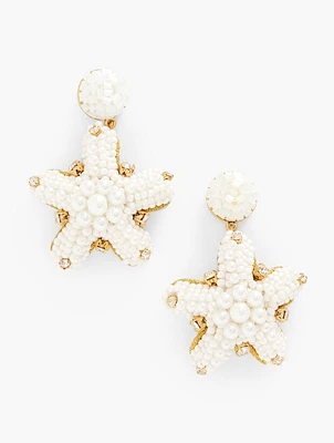 Beaded Starfish Earrings