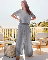 Linen Wide-Leg Pants