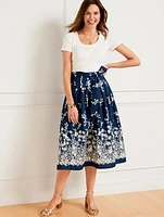 The Piper Pleated Patio Skirt - Falling Floral