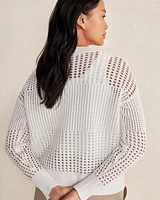 Organic Cotton Texture Block Sweater