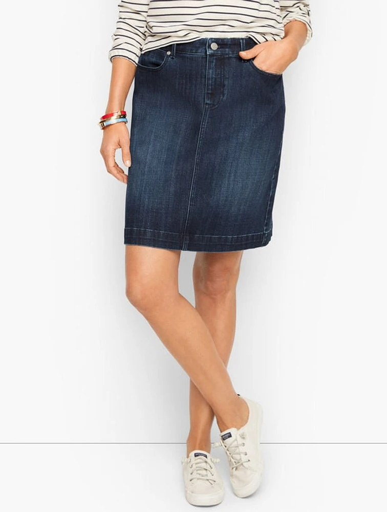 Denim A-Line Skirt - Ocean Wash