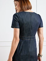 Refined Denim A-Line Dress