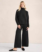 Cashmere Cable Knit Turtleneck Sweater