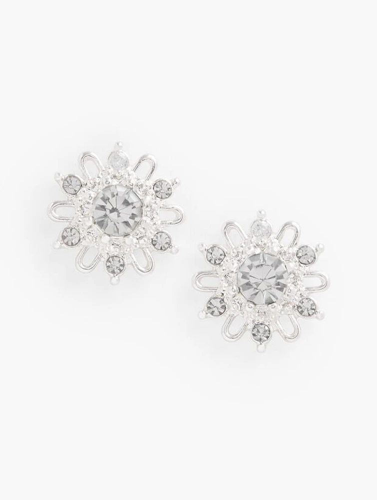 Sparkling Starburst Stud Earrings