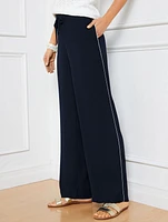 Crepe Wide Leg Pants