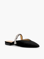 Edison Velvet Embellished Mules