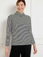 Effortless Ultraknit Zip Back Mockneck Top