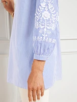 Embroidered Tunic - Pencil Stripe