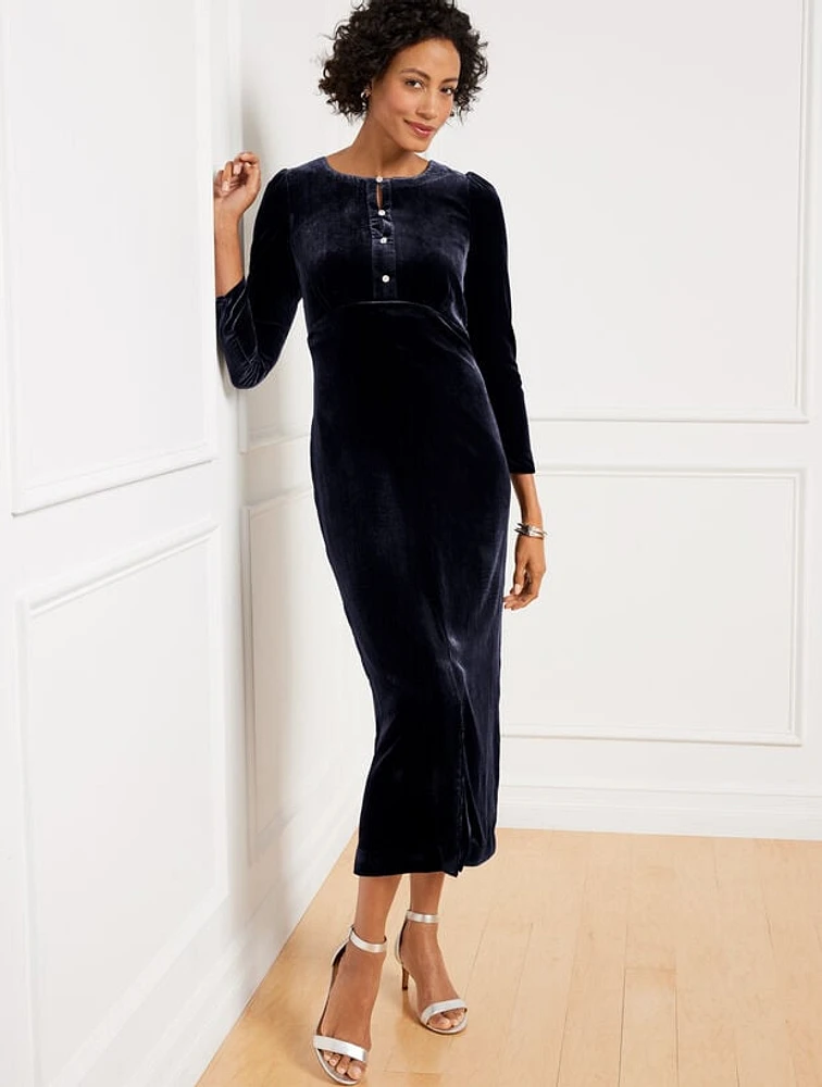 Effortless Velvet Midi Dress