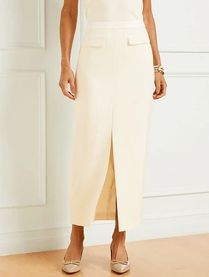 Crepe Tuxedo Maxi Skirt