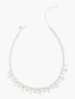 Pearl Crystal Statement Necklace