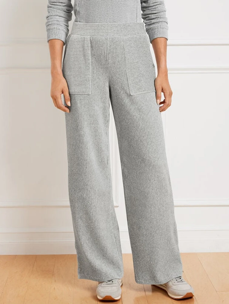 Sky Lounge Velour Wide Leg Pants