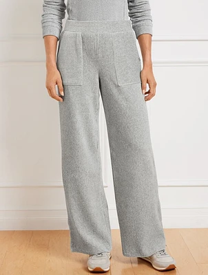 Sky Lounge Velour Wide Leg Pants