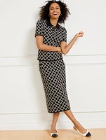 Sweater Skirt - Lattice Jacquard