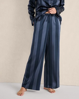 Washable Silk Striped Pajama Pants