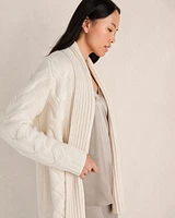 Cashmere Chunky Cable Knit Cardigan