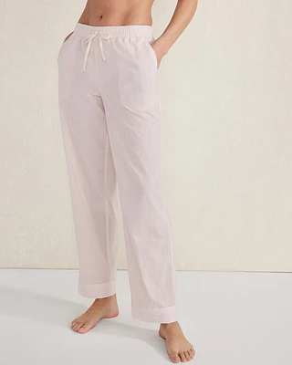 Organic Cotton Poplin Striped Pajama Pants