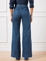 Flare Leg Pull-On Travel Jeans