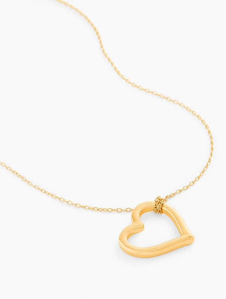 Open Heart Pendant Necklace