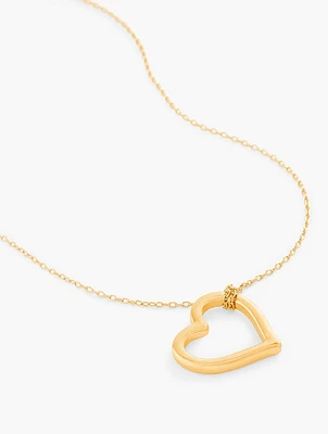 Open Heart Pendant Necklace