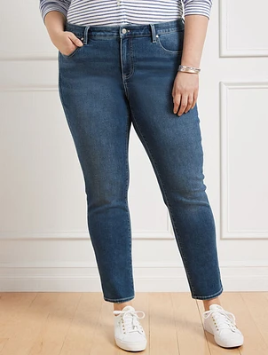 Plus Exclusive Slim Ankle Jeans - Palma Wash Curvy Fit