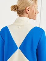 French Terry Colorblock Mockneck Pullover