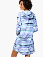 Cabana Life® Byron Bay Hooded Tunic Cover-Up - Stripe