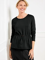 AirKnit Stretch Cinched Waist Pullover