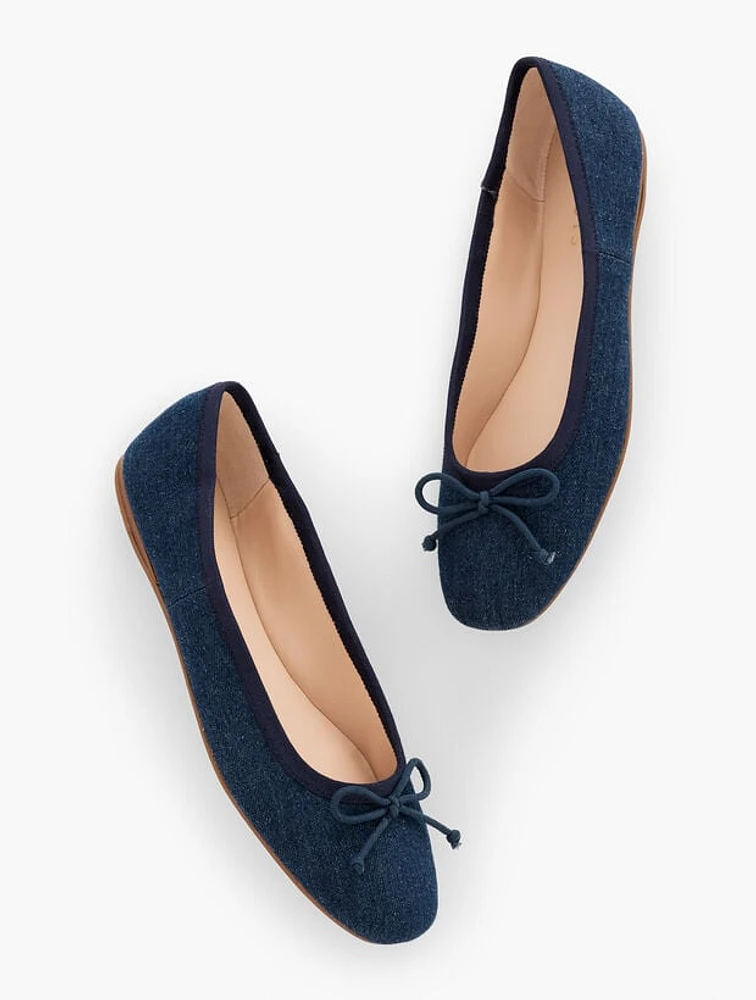 Blaine Soft Sole Denim Ballet Flats