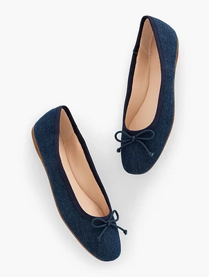 Blaine Soft Sole Denim Ballet Flats