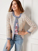 Denim Trim Lovely Tweed Jacket