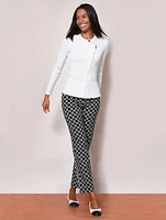 Talbots Hampshire Ankle Pants - Lattice Jacquard