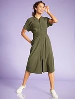 Lightweight Woven Stretch Utility Dress