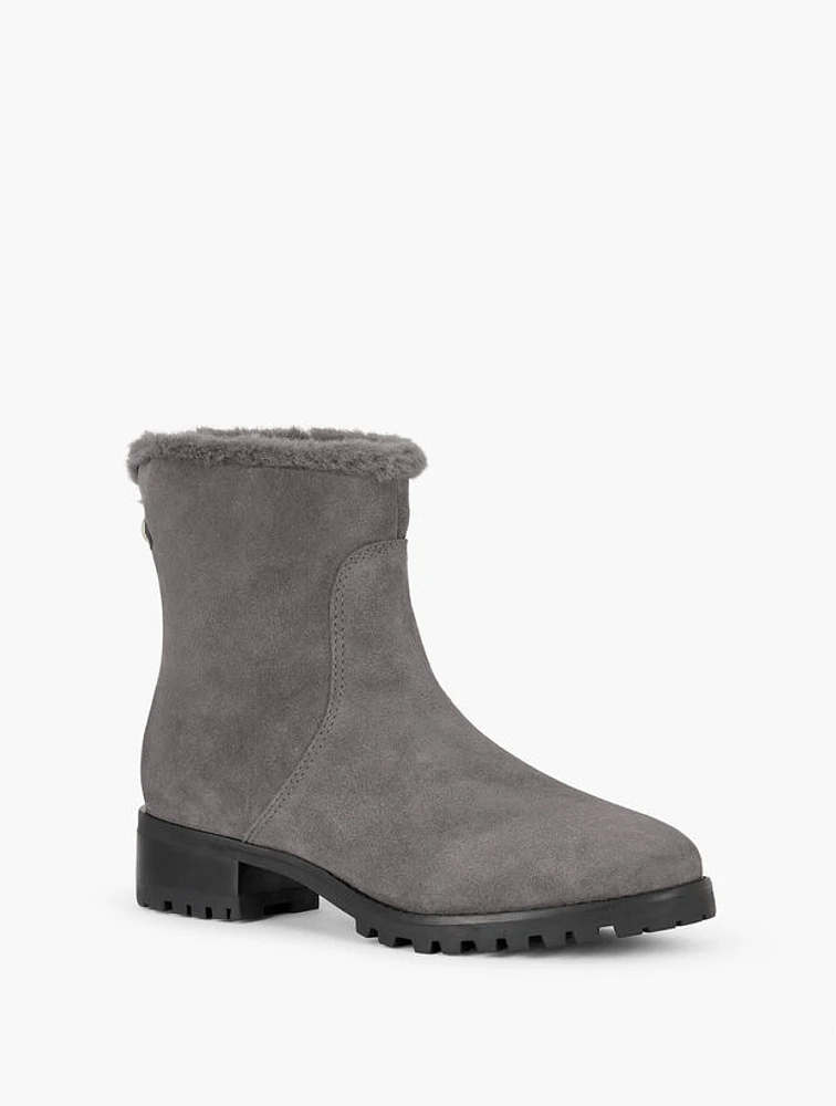 Tish Sherpa Suede Ankle Boots