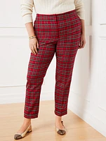 Tapered Ankle Pants - Apple Cider Plaid