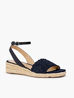 Pamela Crochet Wedge Sandals