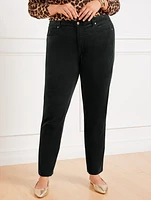 Stretch Corduroy Straight Leg Pants - Solids Curvy Fit