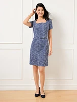 Short Sleeve Tweed Dress