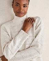 Tweed Mockneck Sweater