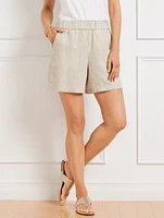 Talbots Nantucket Washed Linen Paperbag Shorts