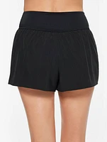 Sun Ocean Sand Woven Crossover Waist Shorts