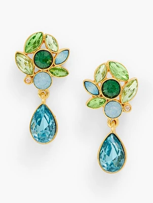 Sparkling Petal Drop Earrings