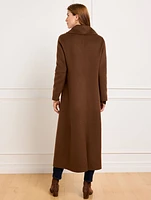 Double Face Wool Blend Shawl Collar Coat